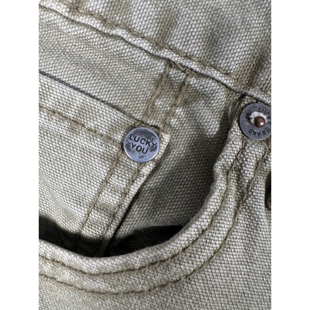 Lucky Brand 221 Original Straight Pants Mens 36x32 Olive‎ Green Casual Stretch - Picture 4 of 12
